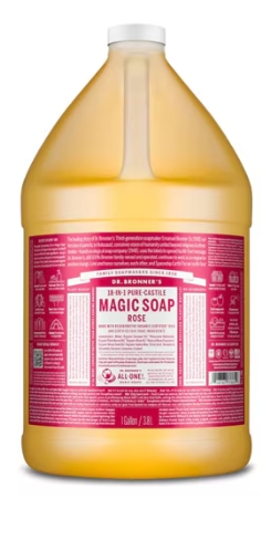 Dr. Bronner'S Magic Soaps Organic Castile Liquid Soap Rose 1 gal