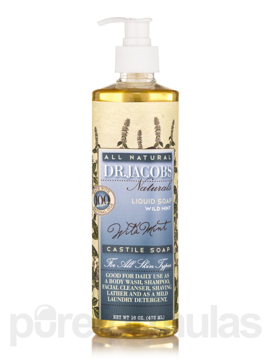 Dr. Jacobs Wild Mint Castile Liq Soap 16oz