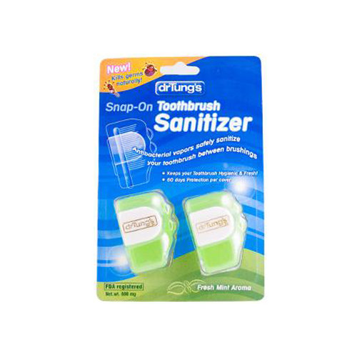 Dr Tung's Products Adult snapon Toothbrsh santzr 2Ct