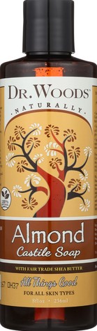 Dr.Wood - Castile Soap Liquid Almond with Shea Butter 8 Oz