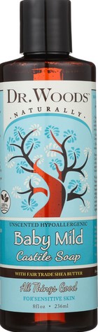 Dr.Wood - Castile Soap Liquid Baby Mild with Shea Butter 8 Oz