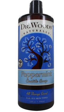 Dr.Wood - Castile Soap Liquid Peppermint 32 Oz