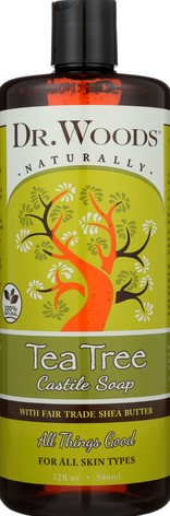 Dr.Wood - Castile Soap Liquid Tea Tree with Shea Butter 32 Oz