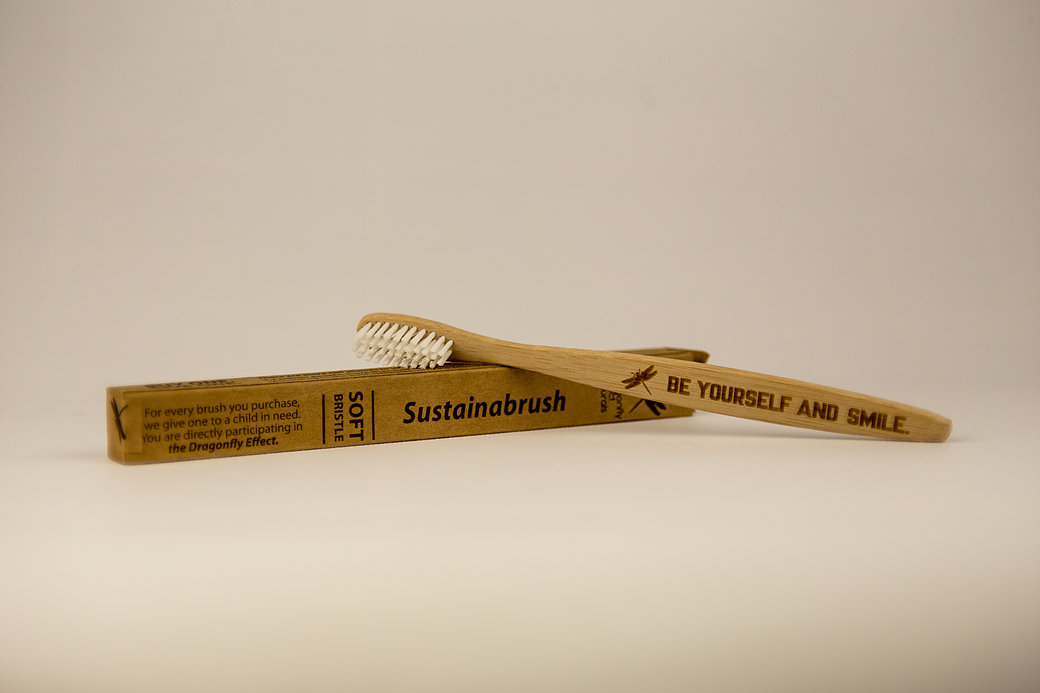 Dragonfly Effect Sustainabrush Medium, White Bristles-UNAVAILABLE