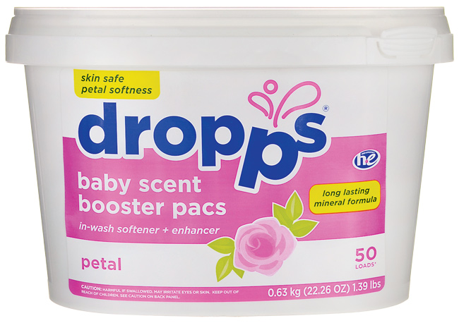 Dropps Baby Scent Booster Pacs In-Wash Softener + Enhancer Petal 50ct