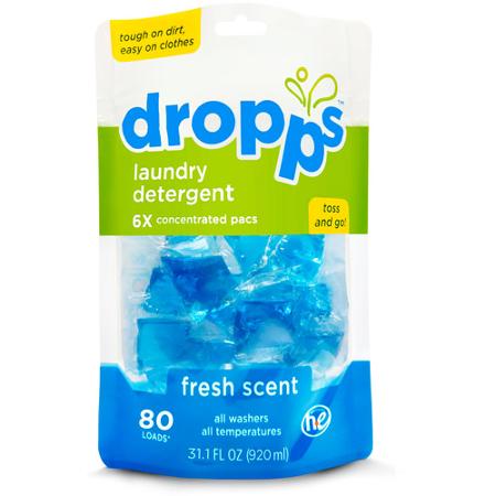 Dropps Laundry Detergent Pacs Scent + Dye Free 80ct