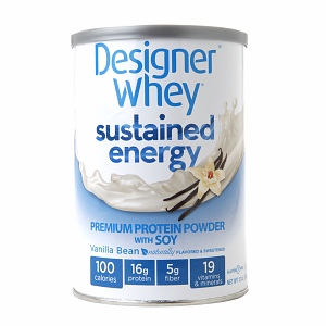 Designer Whey Sustained Energy Premium Protein with Soy, Vanilla Bean, 12 oz    TEMPORARILY UNAVAILABLE