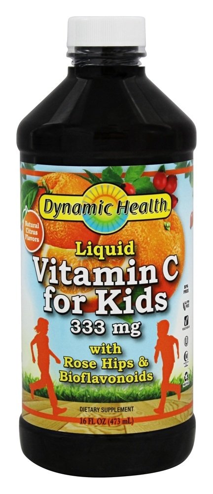 Dynamic Health Liquid Vitamin C for Kids, Liquid, Citrus (Plastic Bottle) 333mg 16oz-UNAVAILABLE