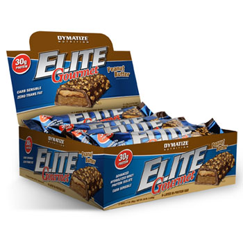 Dymatize Elite Gourmet Bar Peanut Butter 12/Box TEMPORARELY UNAVAILABLE 