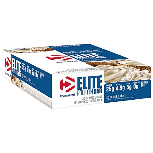 Dymatize Elite Protein  Bar Coconut Crm 12/Box 2.47Oz Bars      TEMPORARILY UNAVAILABLE