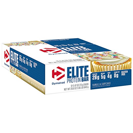 Dymatize Elite Protein  Bar Van Cupcake 12/Box 2.47Oz Bars