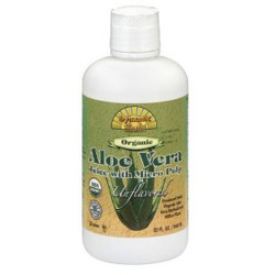 Dynamic Health Aloe Vera Juice w/ Micro Pulp Certified Organic, Liquid, Unflavored (Plastic Bottle) 32oz