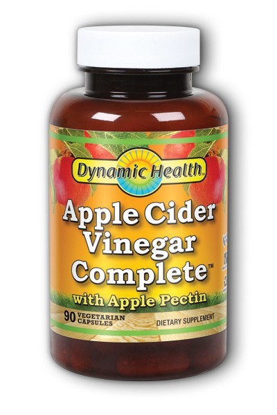 Dynamic Health Apple Cider Vinegar Complete with Apple Pectin, Veg Cap (Plastic Bottle) 90ct-UNAVAILABLE