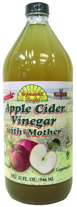 Dynamic Health Apple Cider Vinegar w/ Mother Certified Organic, Liquid (Glass Bottle) 32oz