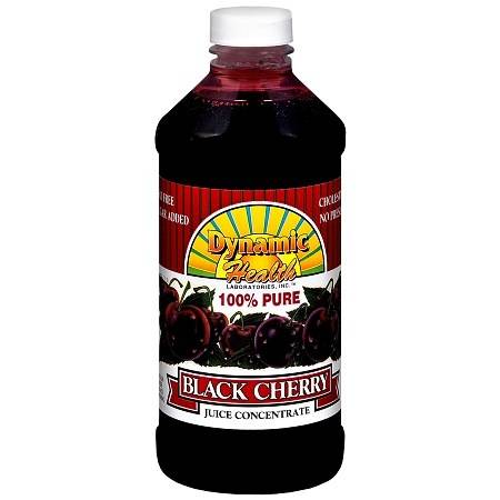 Dynamic Health Black Cherry Concentrate Certified Organic, Liquid (Glass Bottle) 16oz