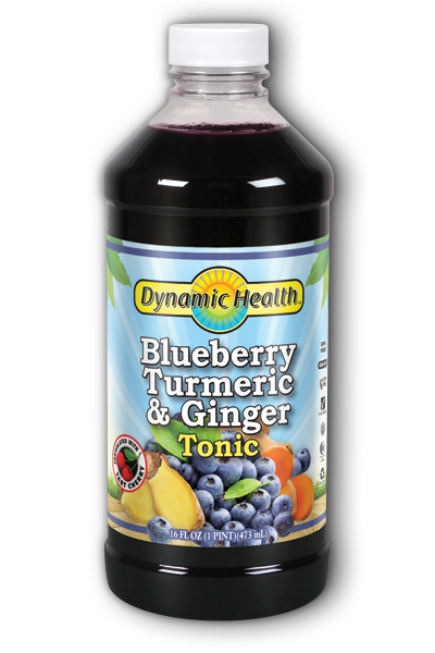 Dynamic Health Blueberry, Turmeric & Ginger Tonic, Liquid (Plastic Bottle) 16oz