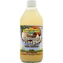 Dynamic Health Coconut Vinegar w Mother Certified Organic, Liquid (Glass Bottle) 16oz
