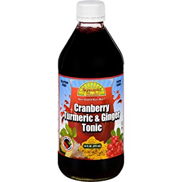 Dynamic Health Cranberry, Turmeric & Ginger Tonic, Liquid (Glass Bottle) 16oz