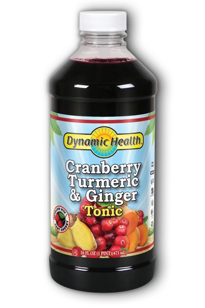 Dynamic Health Cranberry, Turmeric & Ginger Tonic, Liquid (Plastic Bottle) 16oz