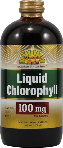 Dynamic Health Liquid Chlorophyll, Liquid, Peppermint (Plastic Bottle) 100mg 16oz