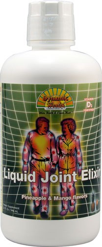 Dynamic Health Liquid Joint Elixir Glucosamine Chondroitin, Liquid, Pineapple Mango (Plastic Bottle) 32oz