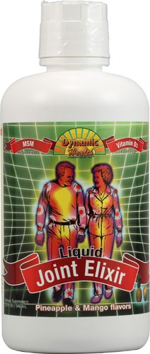 Dynamic Health Liquid Joint Elixir MSM & Vitamin D, Liquid, Pineapple Mango (Plastic Bottle) 32oz-UNAVAILABLE