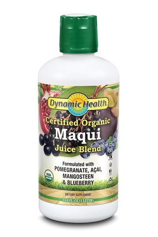 Dynamic Health Maqui Juice Certified Organic Blend, Liquid (Plastic Bottle) 33.8oz