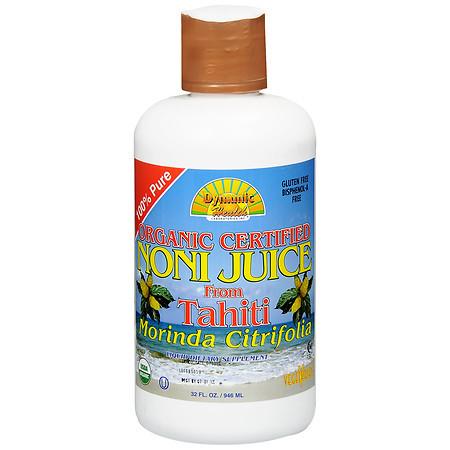 Dynamic Health Noni Juice Tahitian Certified Organic, Liquid (Glass Bottle) 32oz