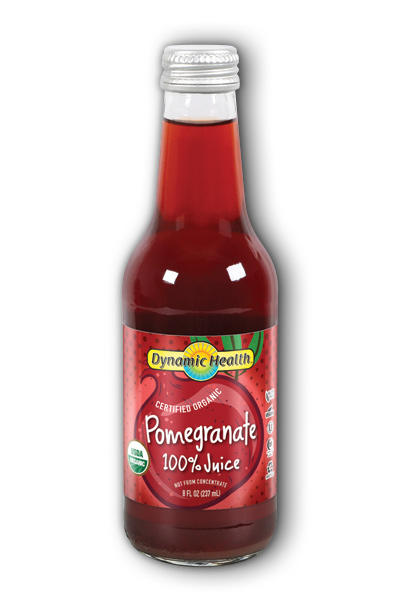 Dynamic Health Pomegranate 100% Juice NFC Certified Organic, Liquid (Glass Bottle) 8oz