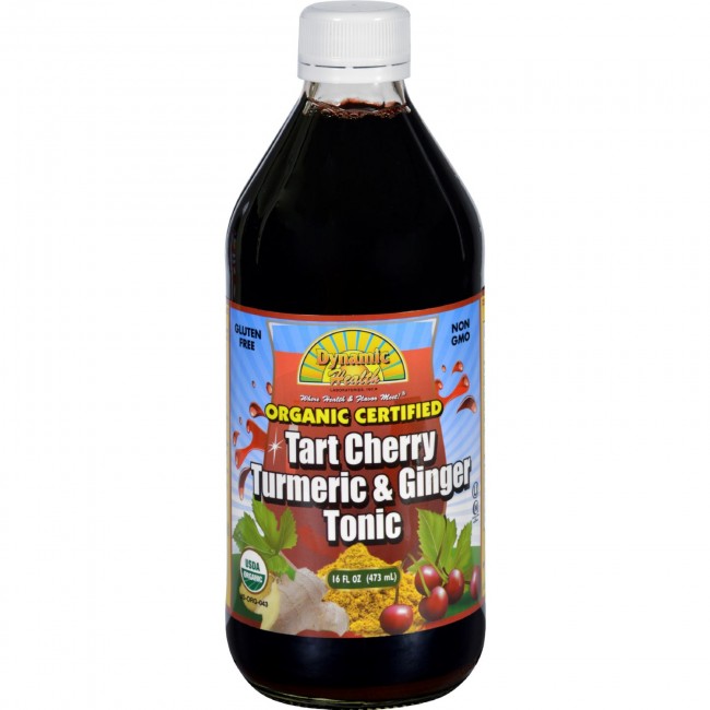 Dynamic Health Tart Cherry, Turmeric & Ginger Tonic, Liquid (Glass Bottle) 16oz