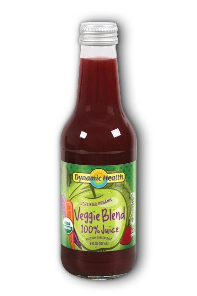 Dynamic Health Veggie Blend 100% Juice NFC Certified Organic, Liquid (Glass Bottle) 8oz