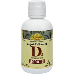 Dynamic Health Vitamin D3, Liquid, Cherry (Plastic Bottle) 5000IU 16oz