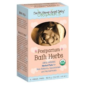 Earth Mama Angel Baby Postpartum Bath Herbs Box 6Pad