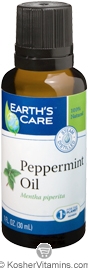 Earth's Care Peppermint Oil,100% Natural 1 FZ