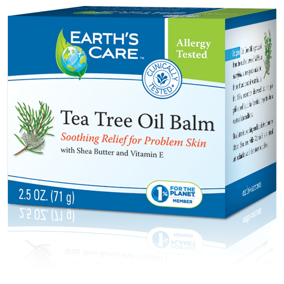 Earth's Care Tea Tree Oil Balm 100% Natural  2.4 oz