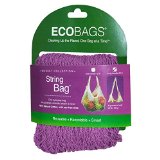 Ecobag String Bag Long Handle Natural Cotton Raspberry 1 bag