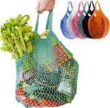 Ecobag String Bag Tote Handle Natural Cotton Set-Assorted Pastels 10 bag