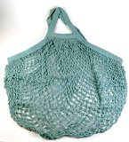 Ecobag String Bag Tote Handle Natural Cotton Washed Blue 1 bag