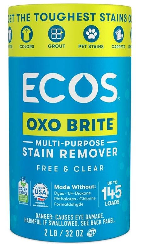 ECOS OXO BRITE 2LB (up to 145 loads) FREE and CLEAR