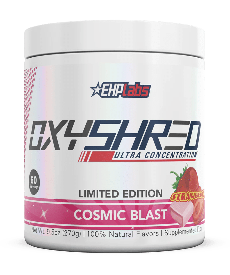 EHP LABS Oxyshred Thermogenic Fat Burner Cosmic Blast Strawberry Flavor 60 Servings