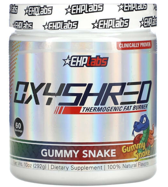 EHP LABS Oxyshred Thermogenic Fat Burner Gummy Snake Flavor 60 Servings
