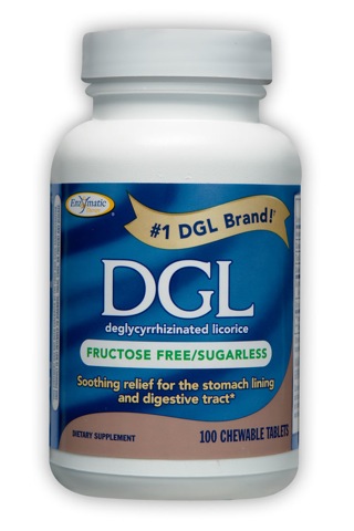 Enzymatic Therapy DGL-FF (Fructose Free/Sugarless) 100 chew tabs 