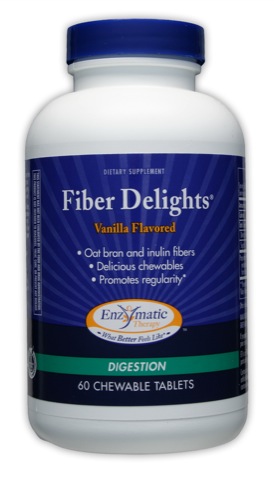 Enzymatic Therapy Fiber Delights - Vanilla 60 chew tabs