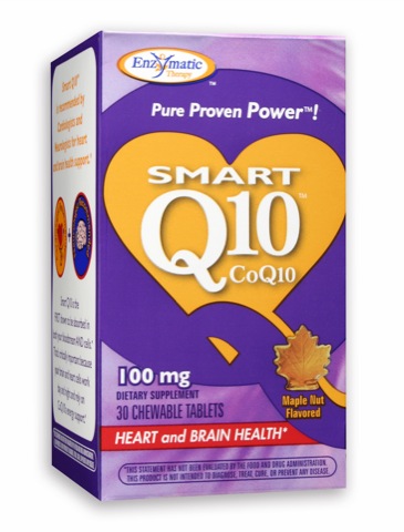 Enzymatic Therapy SMART Q10 CoQ10 100 mg, Maple  30 chew tabs