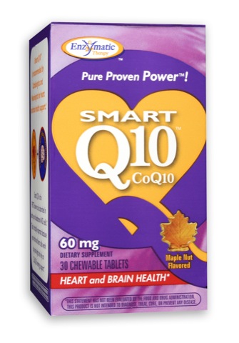 Enzymatic Therapy SMART Q10 CoQ10 60 mg, Maple  30 chew tabs