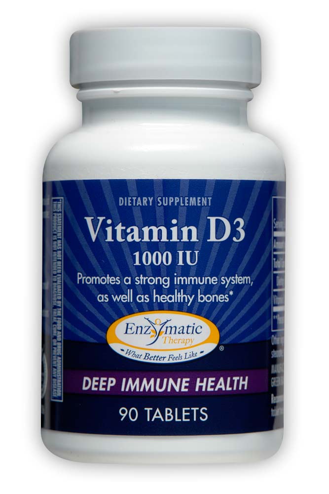 Enzymatic Therapy Vitamin D3 - 1000 IU 90 tabs      TEMPORARILY UNAVAILABLE