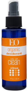 EO Deod Spray  Organic Citrus 4 oz    TEMPORARILY UNAVAILABLE