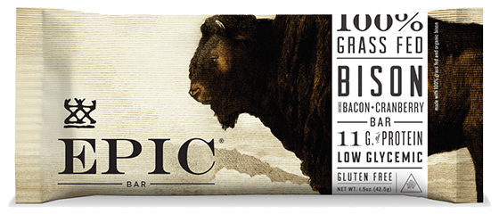Epic -  100% Grass Fed Bison Bacon Cranberry Bar -UNAVAILABLE                    12ct 1.5oz