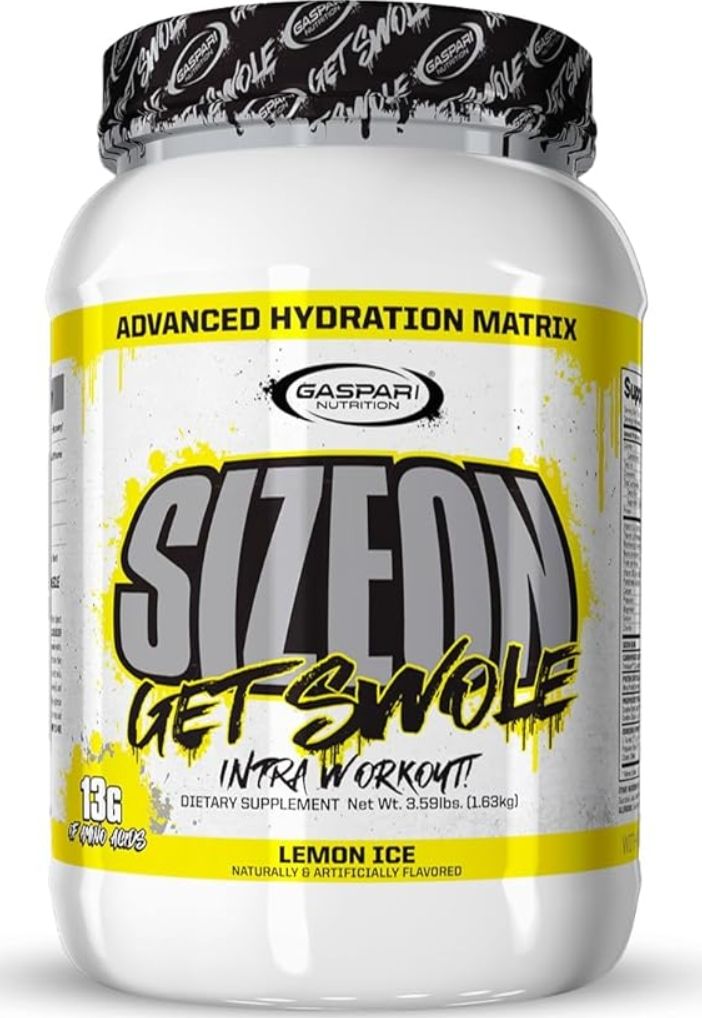 Gaspari Nutrition SizeOn Intra Workout 3.59 lbs Lemon Ice Flavor 24 Servings