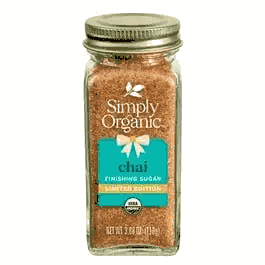 Simply Organic Chai Finishing Sugar 3.88 oz